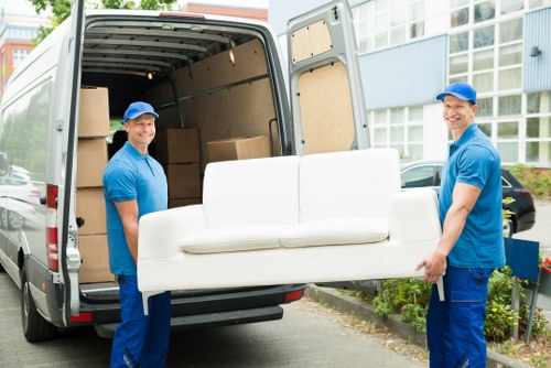 Removal team preparing a local move in Barnes