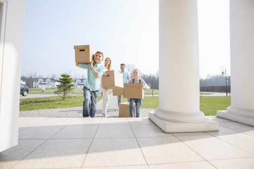 Professional packing services in Barnes with organized moving boxes