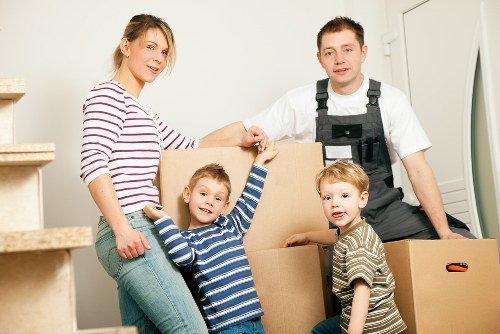 Barnes home move planning with boxes and a moving van