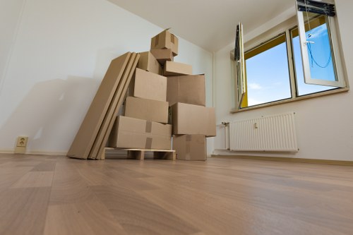 Packed removal van ready for a Barnes property move