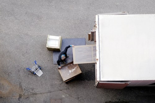 Removal van navigating local access in Barnes