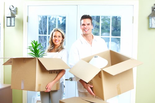 Careful furniture moving inside a Barnes period property