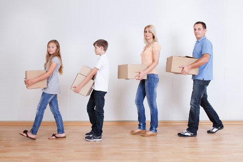 Packed storage unit in Barnes showing efficient space use