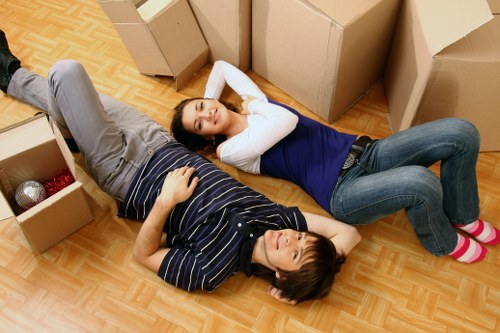 Local Barnes van service loading furniture carefully