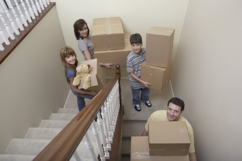 Professional movers at Removals Barnes working with safety equipment